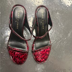 Marc Fisher Black and Red Heels